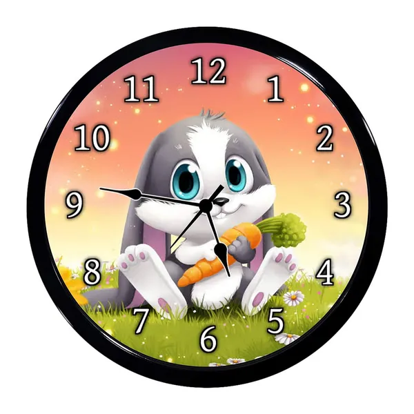 Multicolour_Sweet_Rabbit_Abs_Plastic_Wall_Clock_With_Glass_In_Front_28_X_28_X_6_Cm
