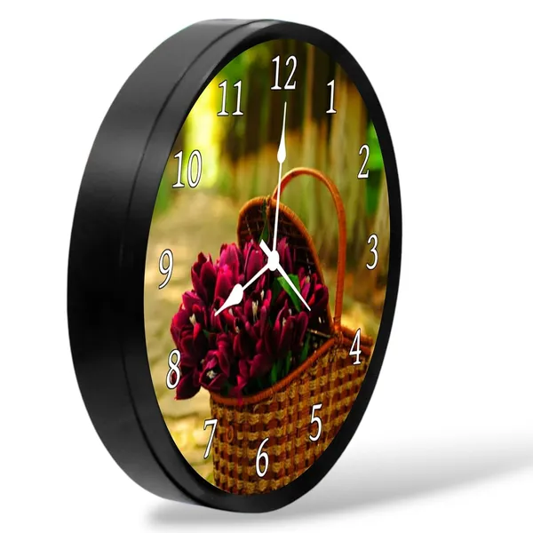 Multicolour_Nature_Roses_Abs_Plastic_Wall_Clock_With_Glass_In_Front