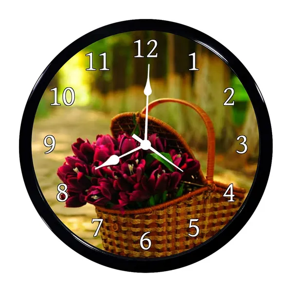 Multicolour_Nature_Roses_Abs_Plastic_Wall_Clock_With_Glass_In_Front