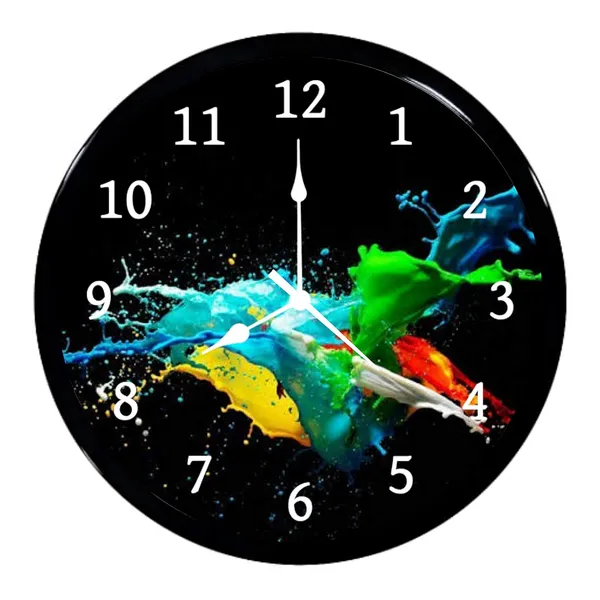 Multicolour_Colour_Abs_Plastic_Wall_Clock_With_Glass_In_Front