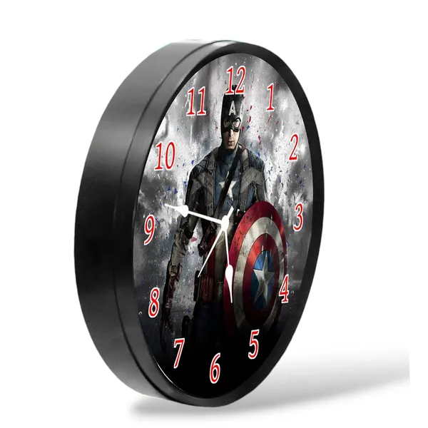Multicolour_Captain_America_2_Abs_Plastic_Wall_Clock_With_Glass_In_Front