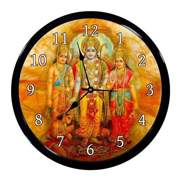 Multicolour_Ramayan_Diwali_Gifts_Abs_Plastic_Wall_Clock_With_Glass_In_Front_28_X_28_X_6Cm
