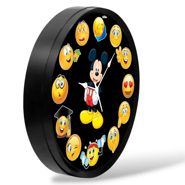 Multicolour_Emoji_Mickey_New_Abs_Plastic_Wall_Clock_With_Glass_In_Front_28_X_28_X_6_Cm