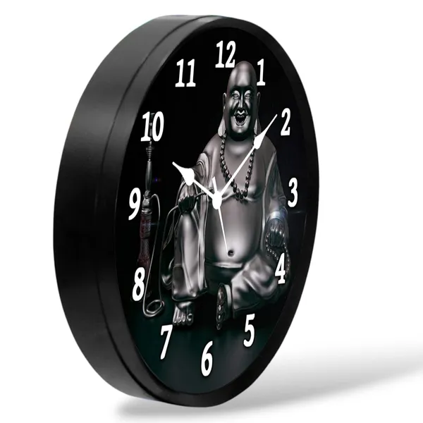 Multicolour_Mettalic_Laughing_Buddha_Ji_Abs_Plastic_Wall_Clock_Diwali_Gifts_With_Glass_In_Front_28_X_28_X_6_Cm
