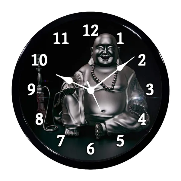 Multicolour_Mettalic_Laughing_Buddha_Ji_Abs_Plastic_Wall_Clock_Diwali_Gifts_With_Glass_In_Front_28_X_28_X_6_Cm