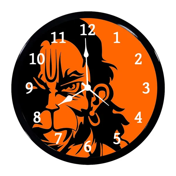 Multicolour_Hanuman_Ji_Design_Plastic_Wall_Clock_Diwali_Gifts_With_Glass_In_Front_28_X_28_X_6_Cm