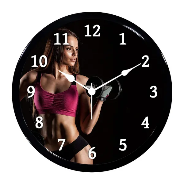 Multicolour_Gym_Design_Abs_Plastic_Wall_Clock_With_Glass_In_Front