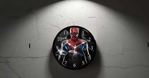 Multicolour_Spiderman_Update_Abs_Plastic_Wall_Clock_With_Glass_In_Front..._Awesome_Quality