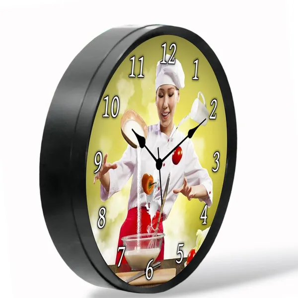 Multicolour_Women_Cook_Chef_Abs_Plastic_Wall_Clock_With_Glass_In_Front_28_X_28_X_6_Cm