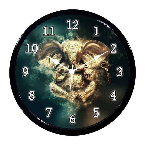 Multicolour_Jai_Ganesh_Abs_Plastic_Wall_Clock_With_Glass_In_Front_28_X_28_Xv_6_Cm