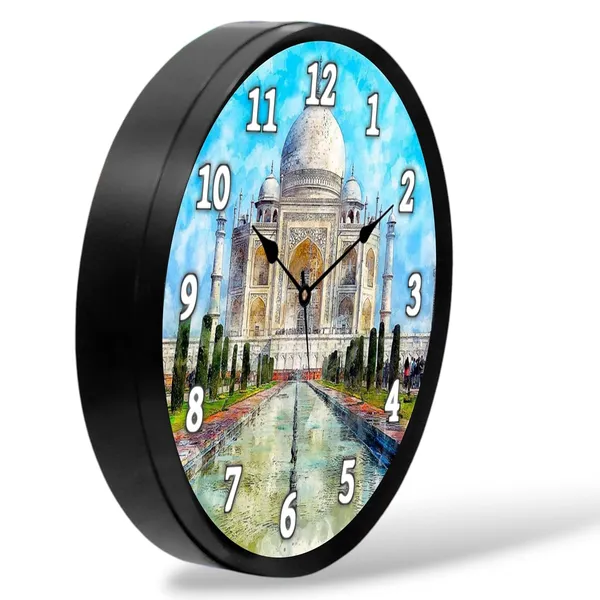 Multicolour_Taj_Abs_Plastic_Wall_Clock_With_Glass_In_Front_28_X_28_X_6_Cm