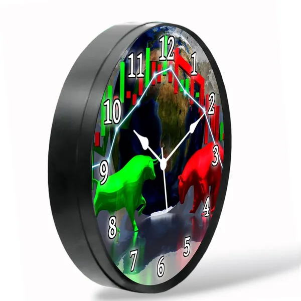 Multicolour_Share_Market_Abs_Plastic_Wall_Clock_With_Glass_In_Front