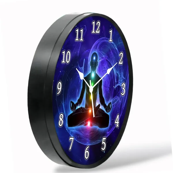 Multicolour_Yoga_Design_New_Abs_Plastic_Wall_Clock_With_Glass_In_Front_28_X_28_X_6_Cm