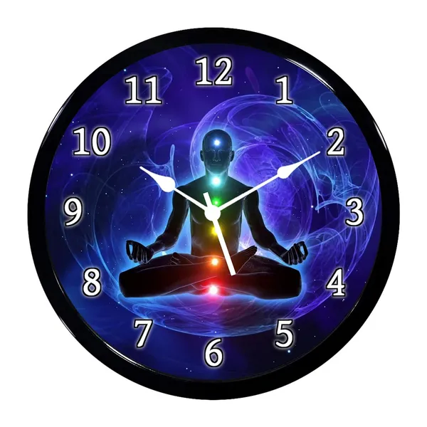 Multicolour_Yoga_Design_New_Abs_Plastic_Wall_Clock_With_Glass_In_Front_28_X_28_X_6_Cm