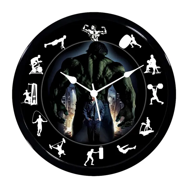 Multicolour_Hulk_New_Gym_Abs_Plastic_Wall_Clock_With_Glass_In_Front_28_X_28_X_6_Cm