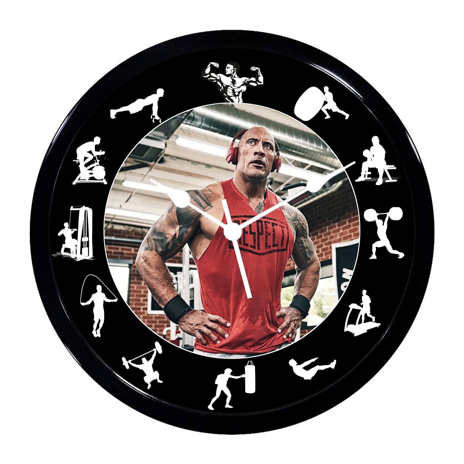 Multicolour_Rock_Gym_Abs_Plastic_Wall_Clock_With_Glass_In_Front_28_X_28_X_6_Cm
