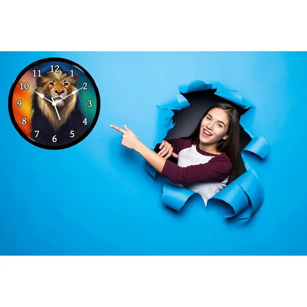 Multicolour_Lion_2_New_Abs_Plastic_Wall_Clock_With_Glass_In_Front