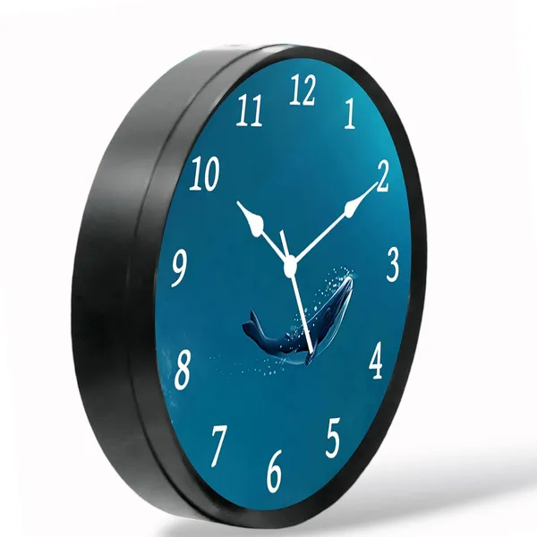 Multicolour_Under_Water_New_New_Abs_Plastic_Wall_Clock_With_Glass_In_Front._28_X_28_X_6_Cm