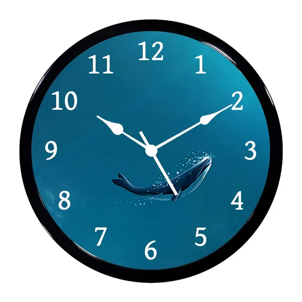 Multicolour_Under_Water_New_New_Abs_Plastic_Wall_Clock_With_Glass_In_Front._28_X_28_X_6_Cm