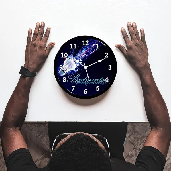 Multicolour_Badminton_2_Abs_Plastic_Wall_Clock_With_Glass_In_Front