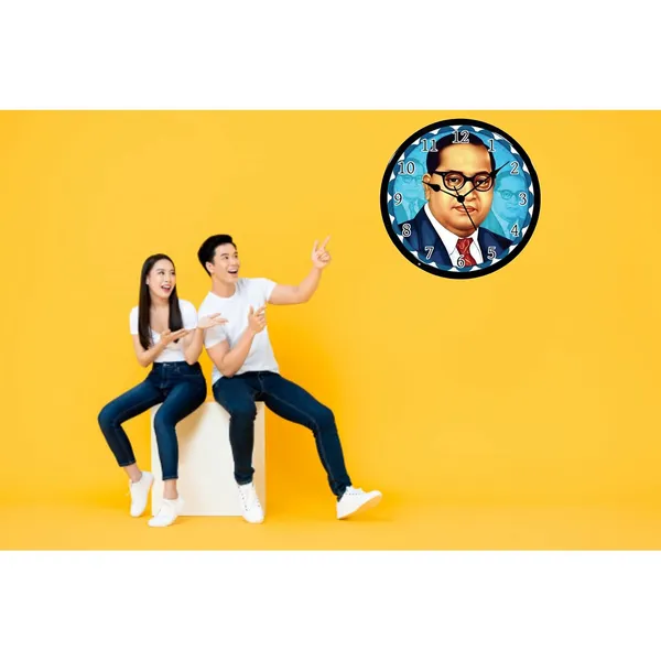Multicolour_Bhim_Rao_Ambedkar_Abs_Plastic_Wall_Clock_With_Glass_In_Front_28_X_28_X_6_Cm