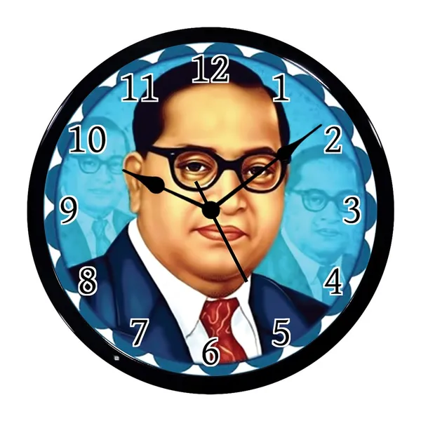 Multicolour_Bhim_Rao_Ambedkar_Abs_Plastic_Wall_Clock_With_Glass_In_Front_28_X_28_X_6_Cm