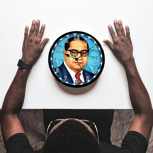 Multicolour_Bhim_Rao_Ambedkar_Abs_Plastic_Wall_Clock_With_Glass_In_Front_28_X_28_X_6_Cm