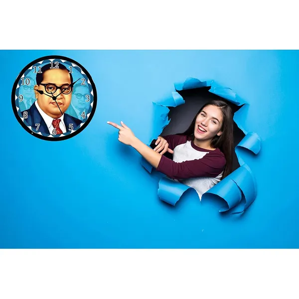 Multicolour_Bhim_Rao_Ambedkar_Abs_Plastic_Wall_Clock_With_Glass_In_Front_28_X_28_X_6_Cm