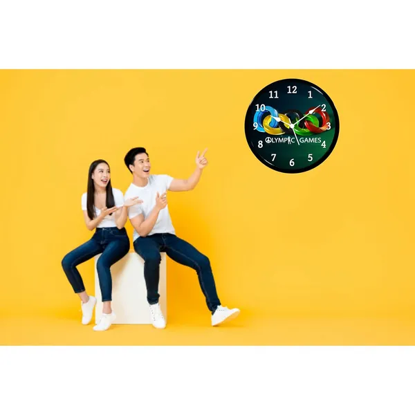 Multicolour_Olympick..Games_Abs_Plastic_Wall_Clock_With_Glass_In_Front_28_X_28_X_6_Cm