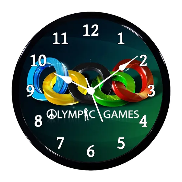 Multicolour_Olympick..Games_Abs_Plastic_Wall_Clock_With_Glass_In_Front_28_X_28_X_6_Cm