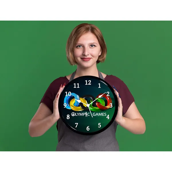 Multicolour_Olympick..Games_Abs_Plastic_Wall_Clock_With_Glass_In_Front_28_X_28_X_6_Cm