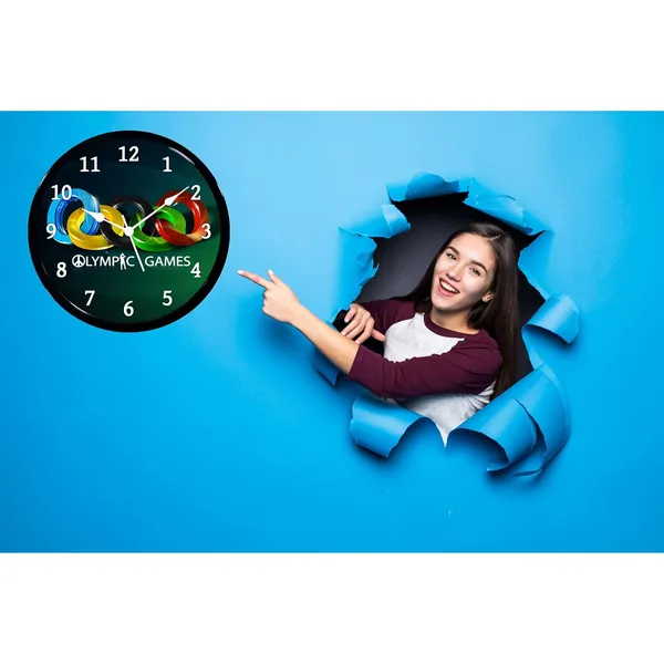 Multicolour_Olympick..Games_Abs_Plastic_Wall_Clock_With_Glass_In_Front_28_X_28_X_6_Cm