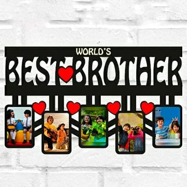 Multicolour_World'S_Best_Brother_Frame_Rakshabandhan_Photo_Frame_With_5_Photo_Frame_Gifting_Plans_Gift_Frame_For_Anniversary,_Birthday_And_Other_Function_Frame_With_Name_8_X12_Inch_(15_X_12_Inch)