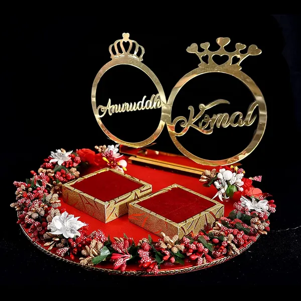Multicolour_The_Bridegroom_Engagement_Ring_Platter,_Acrylic_Name,_Decorative_Tray_10_Inch,_Gold