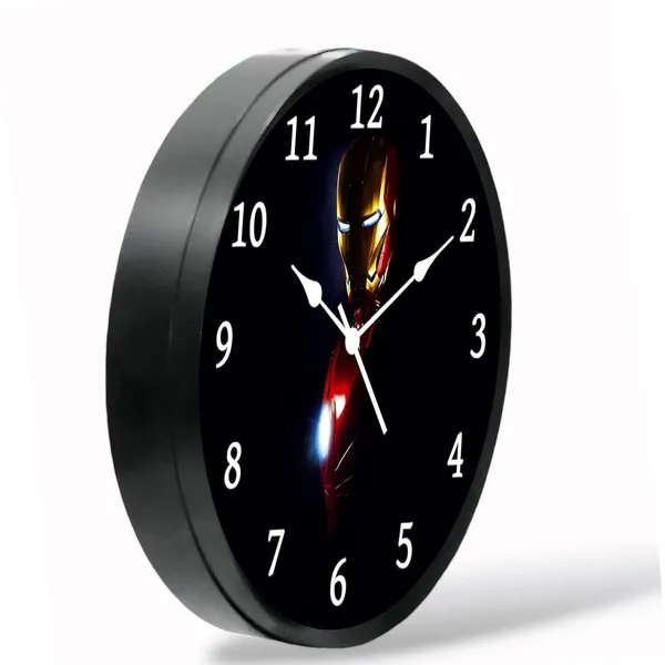Multicolour_Ironman_3_New_New_Abs_Plastic_Wall_Clock_With_Glass_In_Front