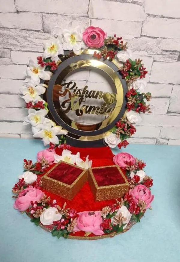 Gold_The_Bridegroom_Engagement_Ring_Platter,_Acrylic_Name,_Decorative_Tray_10_Inch_Stylish_One