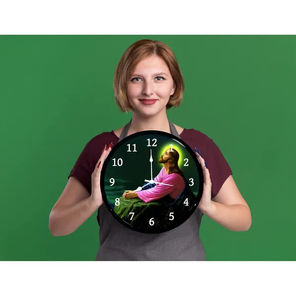 Multicolour_Jesus_Abs_Plastic_Wall_Clock_With_Glass_In_Front_Stylish_Modern
