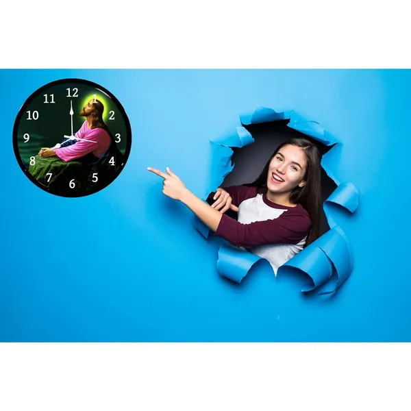 Multicolour_Jesus_Abs_Plastic_Wall_Clock_With_Glass_In_Front_Stylish_Modern