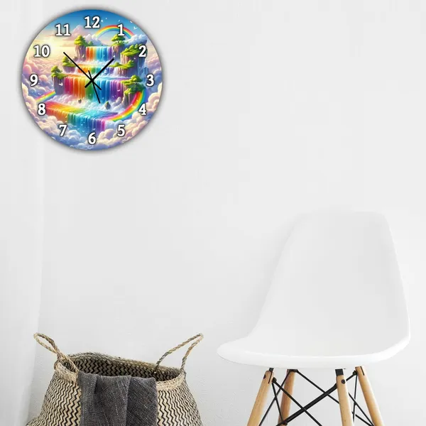 Multicolour_Rainbow_Mdf_Wooden_Wall_Clock_Without_Glass_(25.4_Cm_X_25.4_Cm_X_1.5_Cm)_Modern_Look_Clock_Dc_Quality