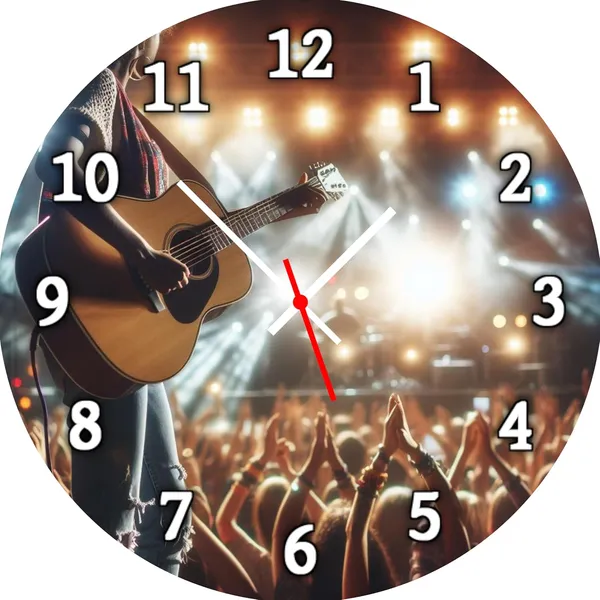 Multicolour_Guitar_Mdf_Wooden_Wall_Clock_Without_Glass_(25.4_Cm_X_25.4_Cm_X_1.5_Cm)_Modern_Look_Clock_Dc_Quality