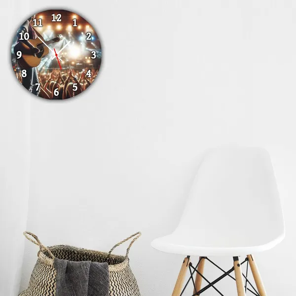 Multicolour_Guitar_Mdf_Wooden_Wall_Clock_Without_Glass_(25.4_Cm_X_25.4_Cm_X_1.5_Cm)_Modern_Look_Clock_Dc_Quality