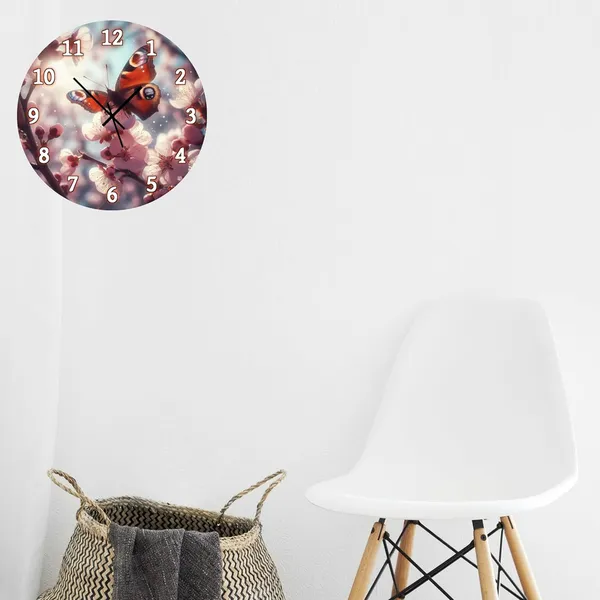 Multicolour_Butterfly_Mdf_Wooden_Wall_Clock_Without_Glass_(25.4_Cm_X_25.4_Cm_X_1.5_Cm)_Modern_Look_Clock_Dc_Quality