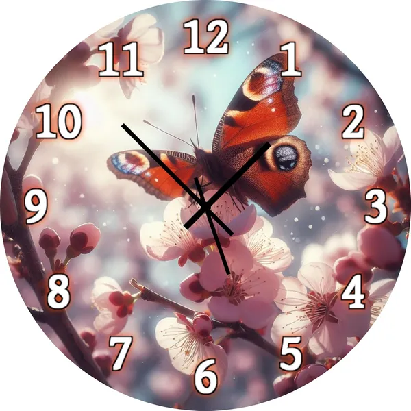 Multicolour_Butterfly_Mdf_Wooden_Wall_Clock_Without_Glass_(25.4_Cm_X_25.4_Cm_X_1.5_Cm)_Modern_Look_Clock_Dc_Quality