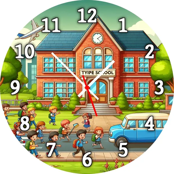 Multicolour_School_Life_Mdf_Wooden_Wall_Clock_Without_Glass_(25.4_Cm_X_25.4_Cm_X_1.5_Cm)_Modern_Look_Clock_Dc_Quality