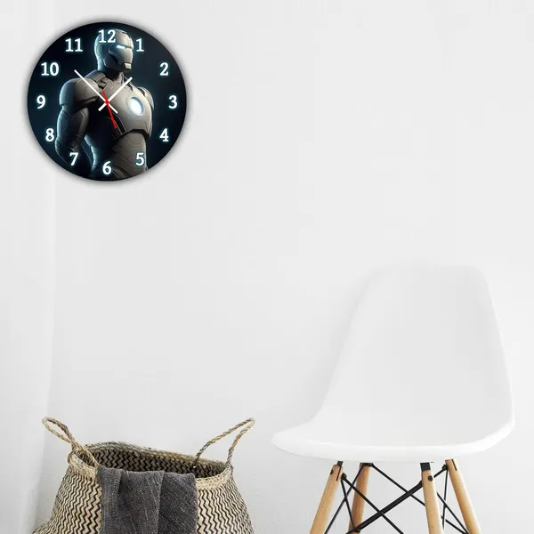 Multicolour_Iron_Man_Mdf_Wooden_Wall_Clock_Without_Glass_(25.4_Cm_X_25.4_Cm_X_1.5_Cm)_Modern_Look_Clock_Dc_Quality