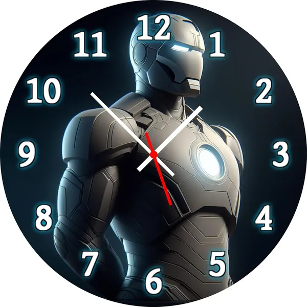 Multicolour_Iron_Man_Mdf_Wooden_Wall_Clock_Without_Glass_(25.4_Cm_X_25.4_Cm_X_1.5_Cm)_Modern_Look_Clock_Dc_Quality