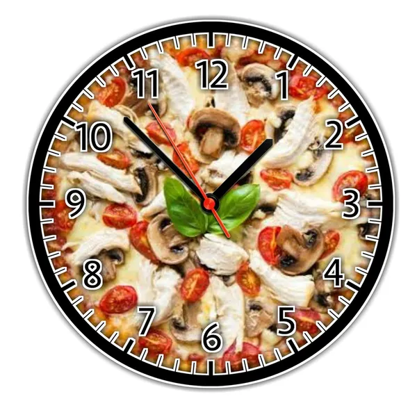 Multicolour_Pizza_Restaurants_Round_Mdf_Wooden_Wall_Clock_Without_Glass_(28_Cm_X_28_Cm_X_1.5_Cm)_Modern
