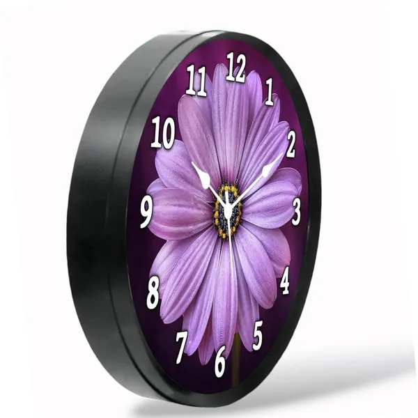 Multicolour_Purple_New_Flowers_Ji_Abs_Plastic_Wall_Clock_Diwali_Gifts_With_Glass_In_Front