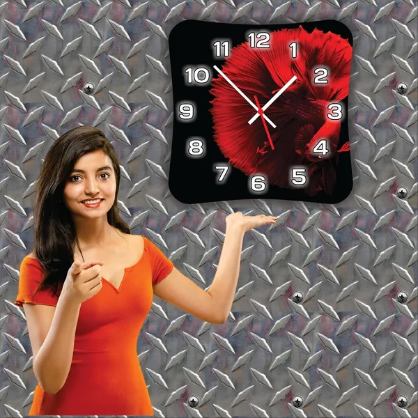 Multicolour_Mdf_Wooden_Wall._Clock_Without_Glass_Modern_Look_Clock_Lm_Quality01_(10_Inch)