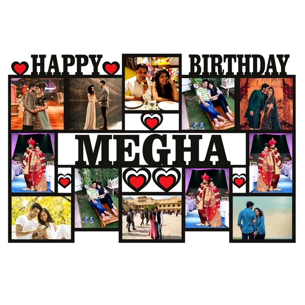 Multicolour_Wood_12_Photos_Customized_Frame_With_Name_Collage_|_Customized_Gift_For_Anniversary,_Birthday_And_Other_Functions_Frame_With_Name_12_X_18_Inch,_Wall_Mount,_Rectangular,_Multi